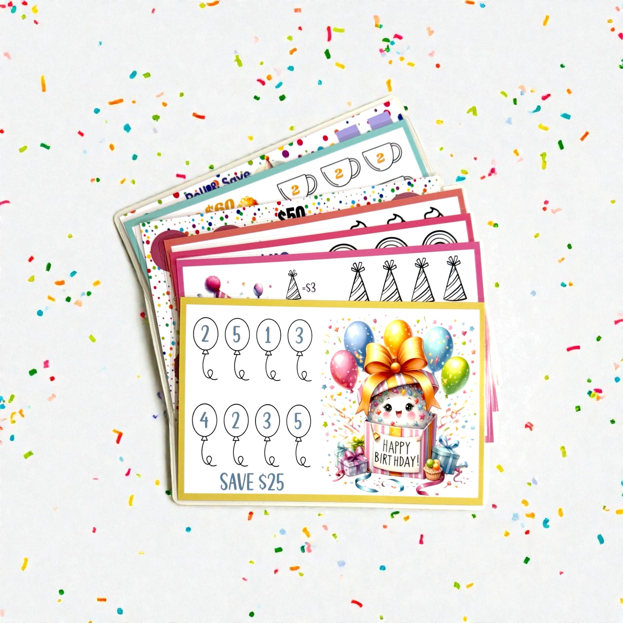 A5 Birthday Savings Challenge