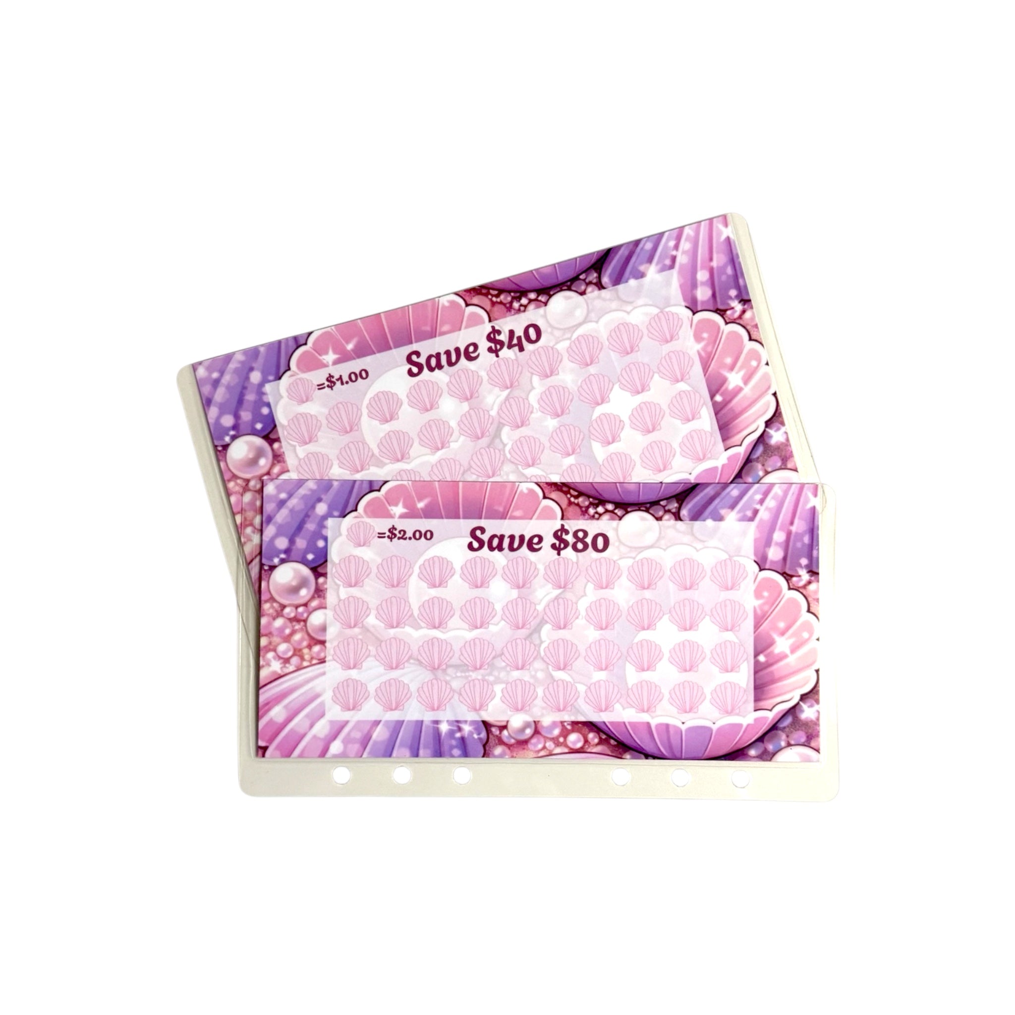 A6 Pink Seashell Binder Set