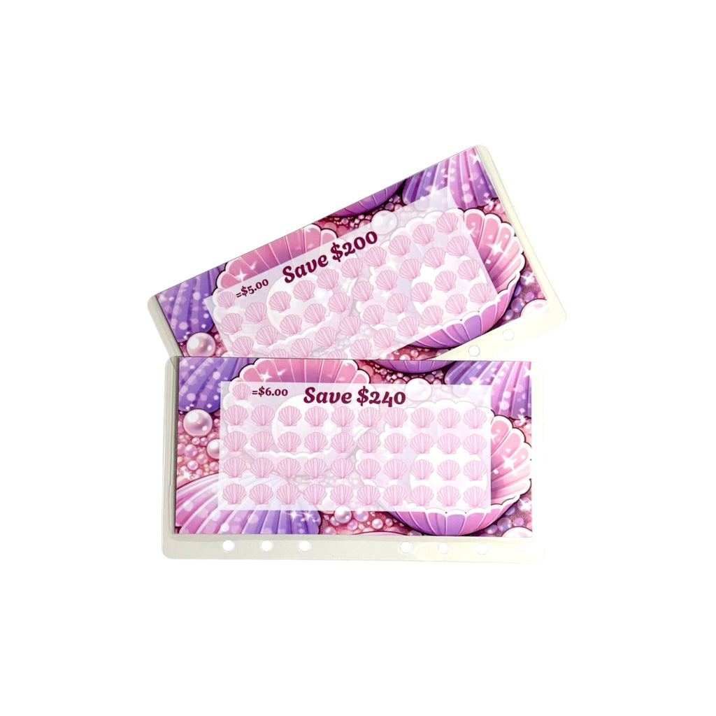 A6 Pink Seashell Binder Set
