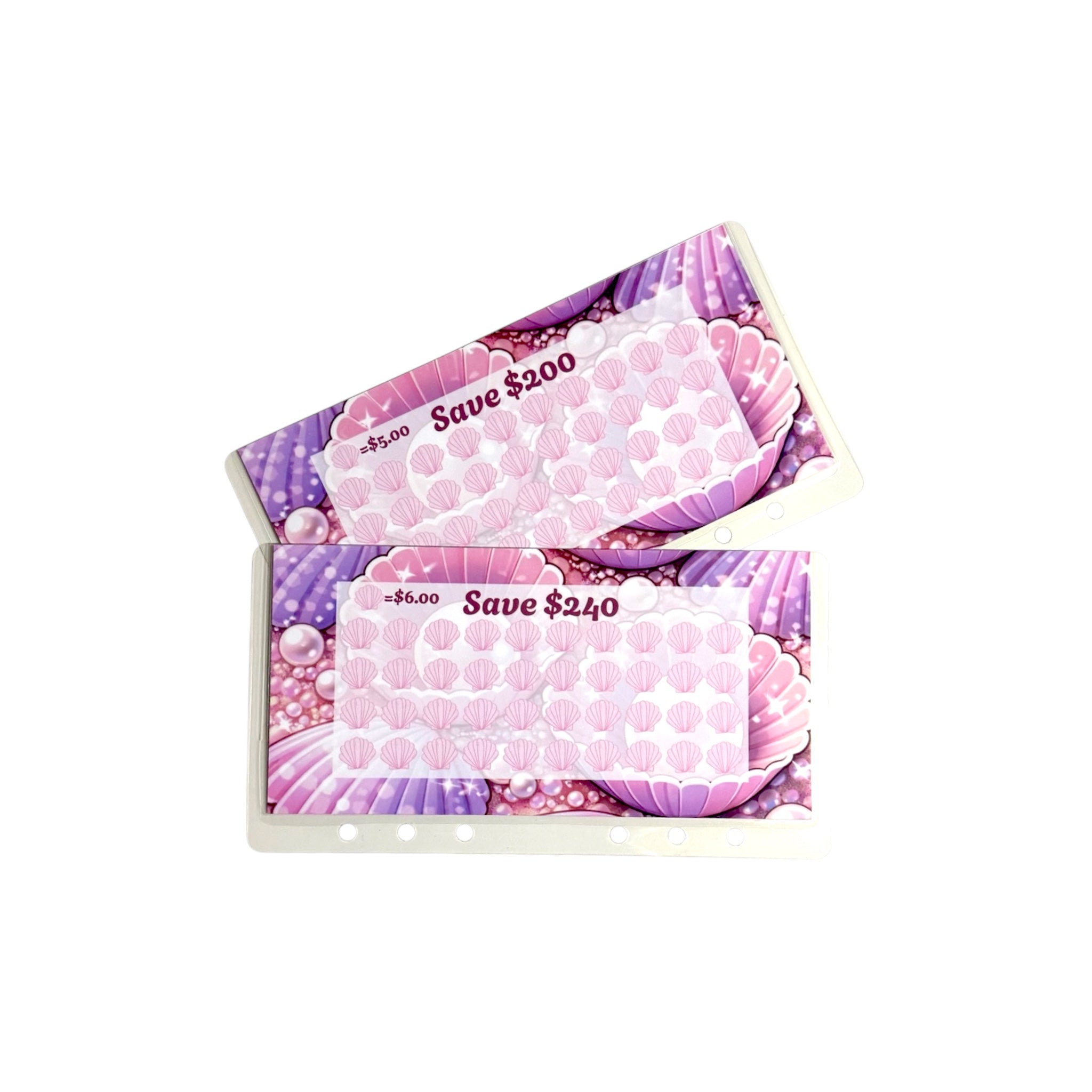 A6 Pink Seashell Binder Set