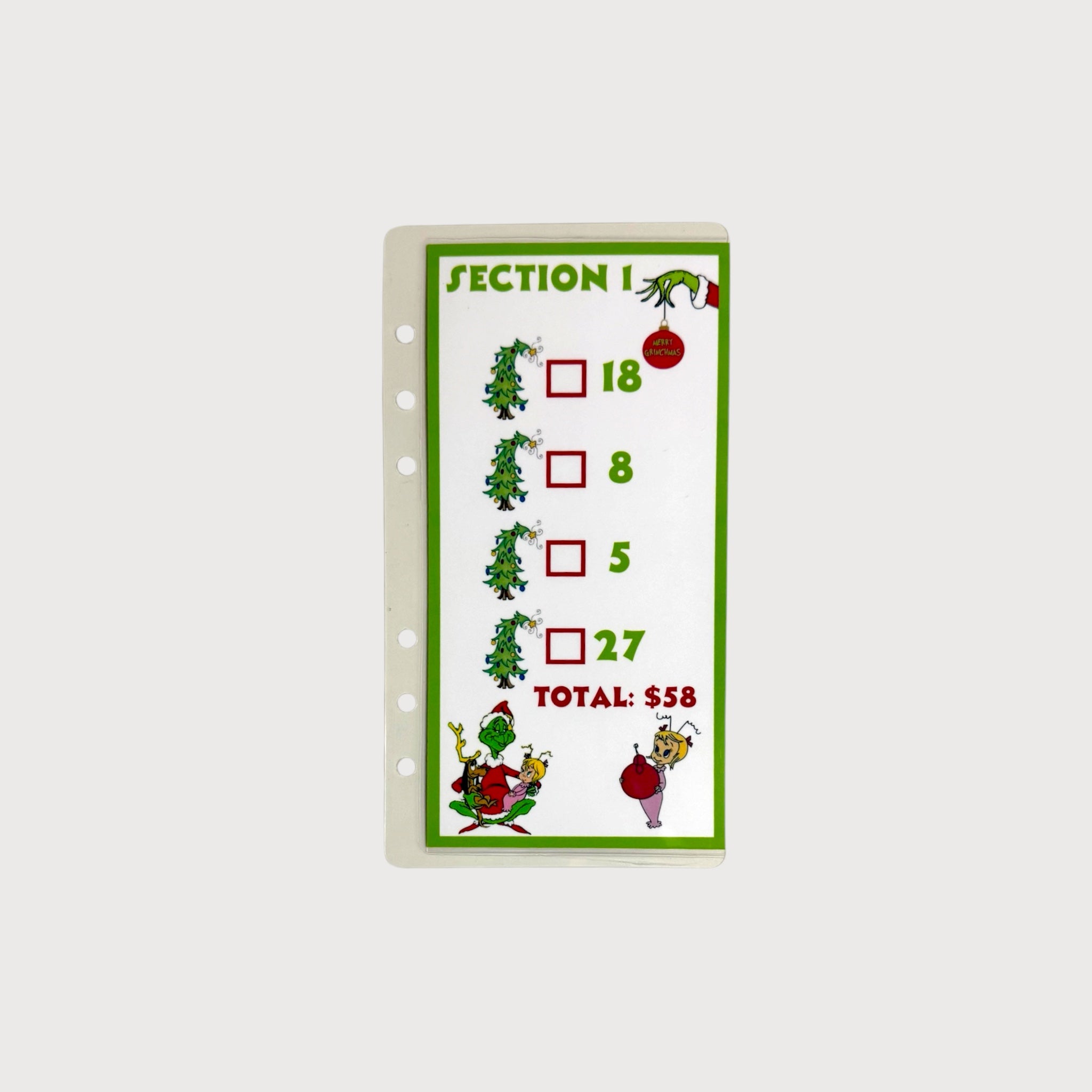 A6 Christmas Savings Challenge