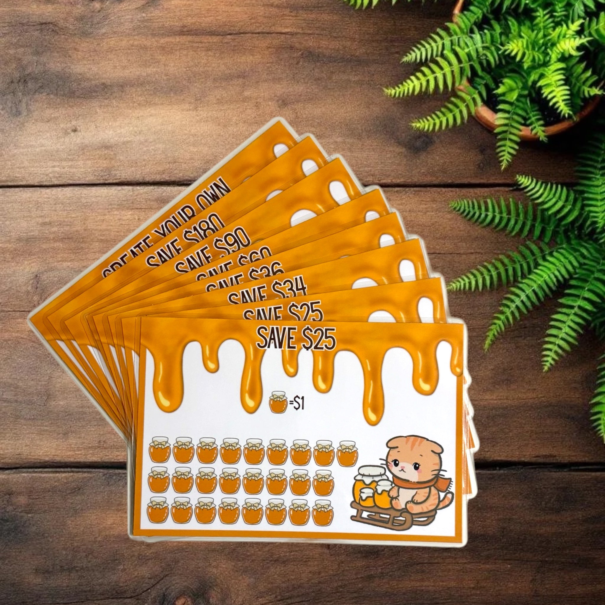 A5 Honey Cat Savings Challenge