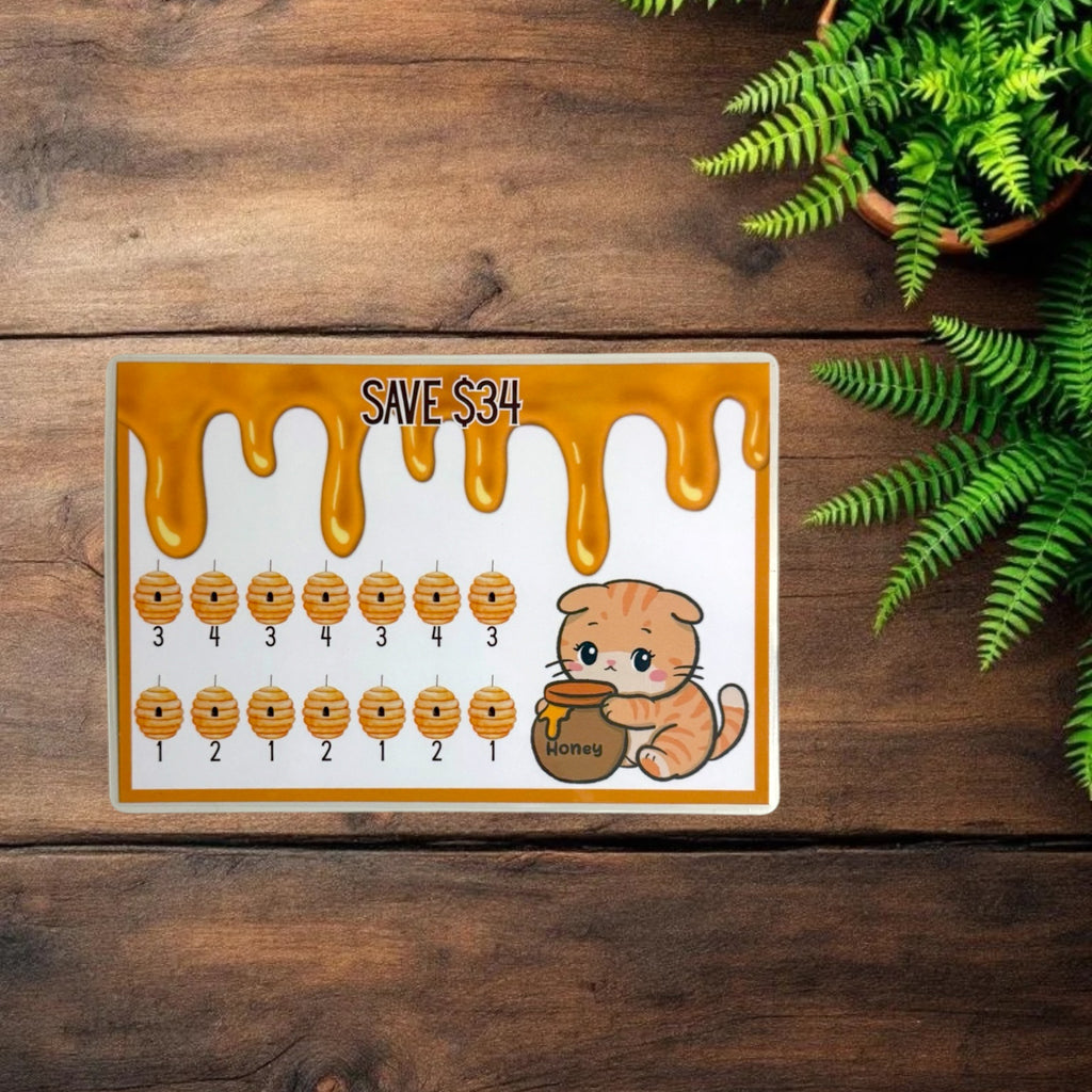 A5 Honey Cat Savings Challenge