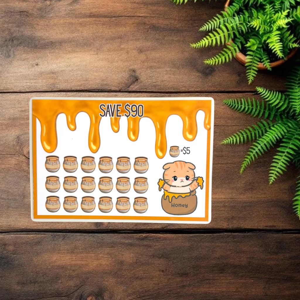 A5 Honey Cat Savings Challenge