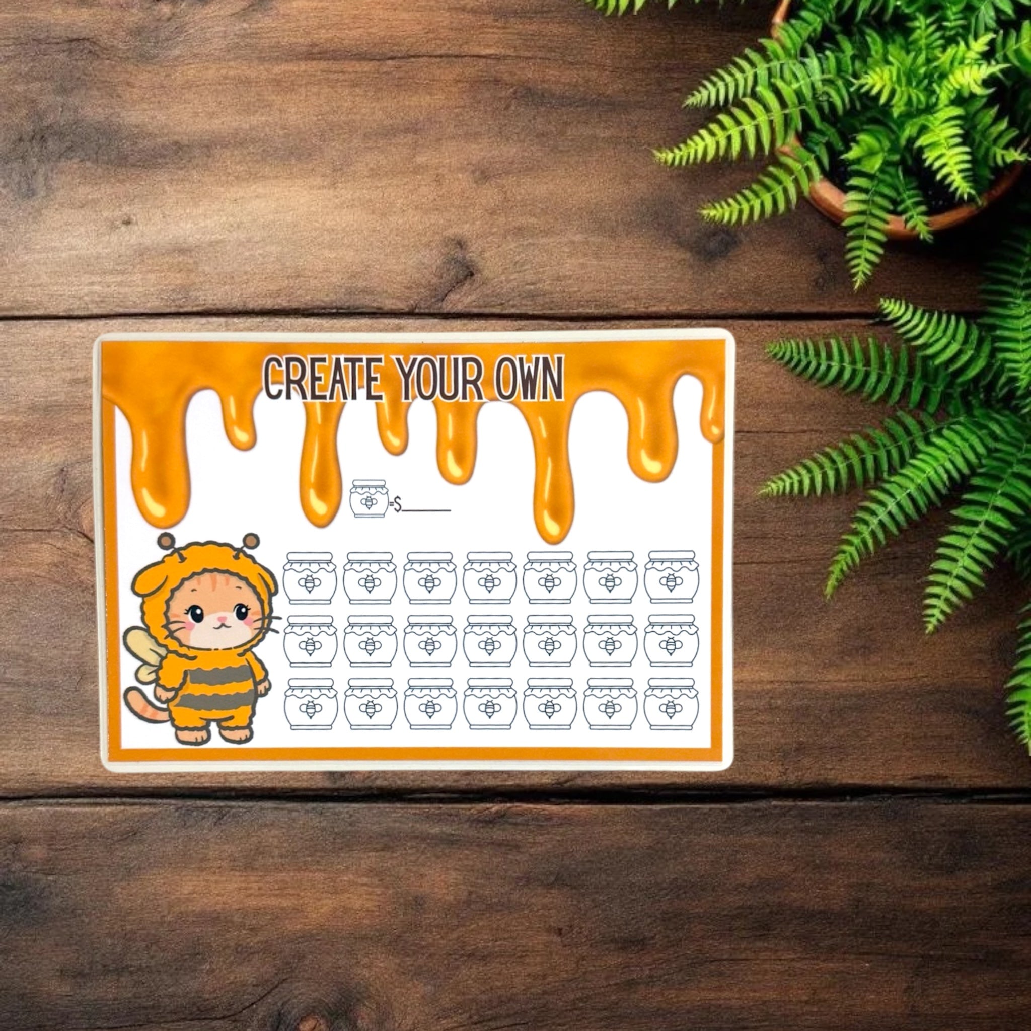 A5 Honey Cat Savings Challenge