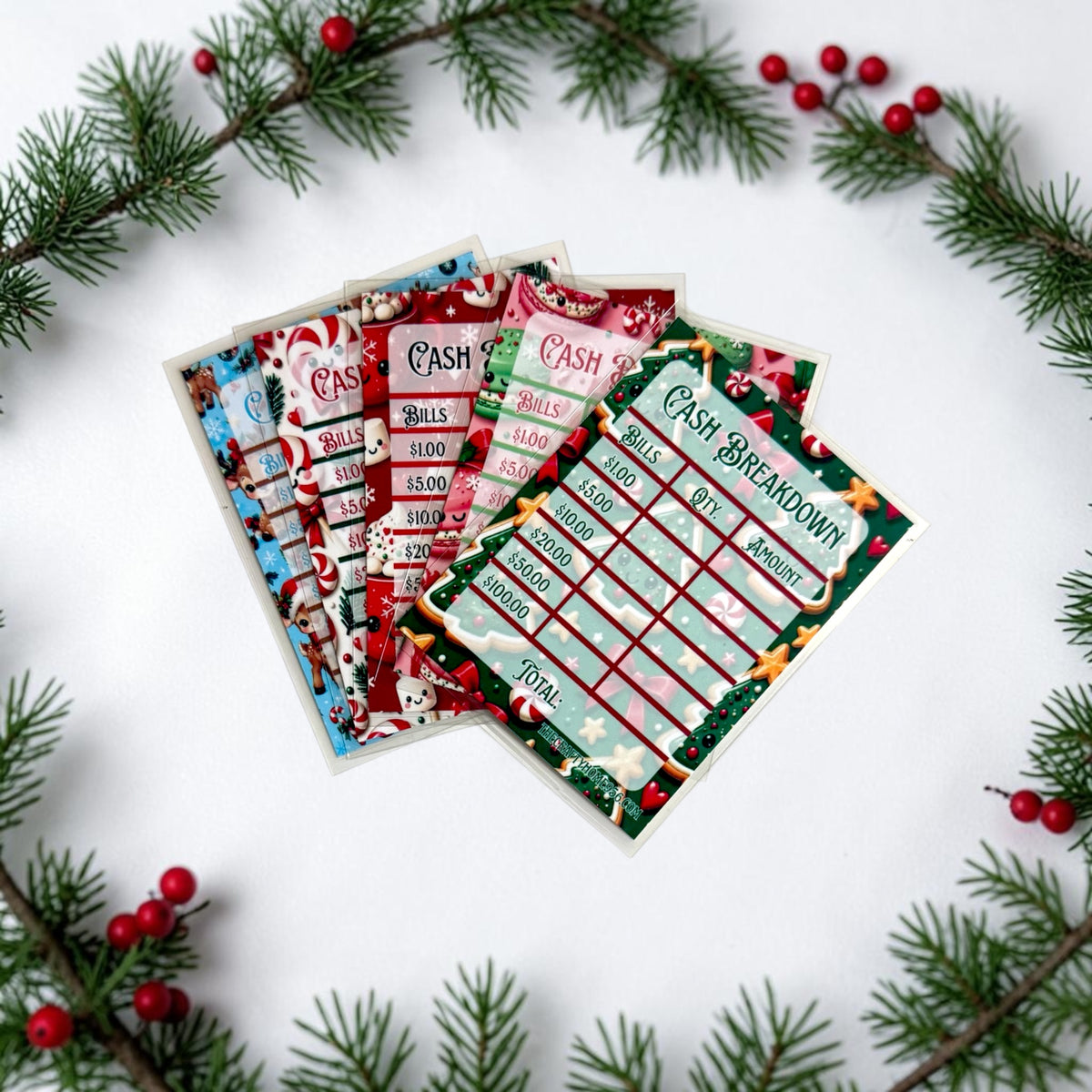 Christmas Bank Teller Slips